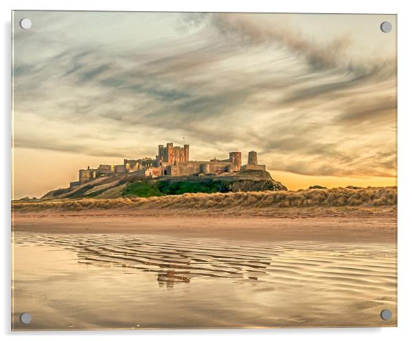 Another perspective of Bamburgh Castle Acrylic by Naylor's Photography