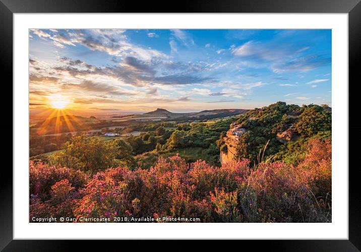 Summertime at Roseberry Topping  Framed Mounted Print by Gary Clarricoates