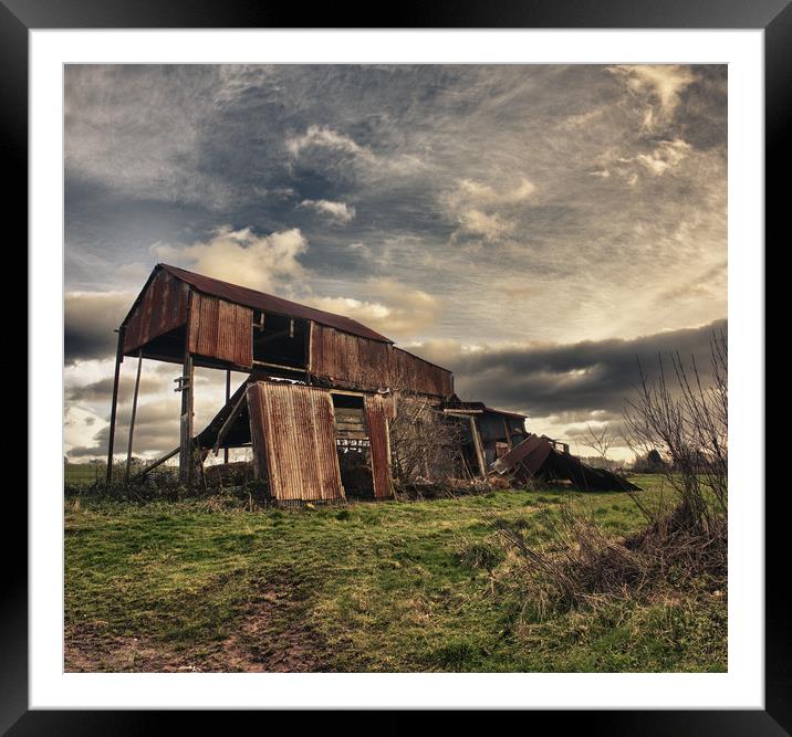 The Tumbledown Barn - Panoramic Framed Mounted Print by Philip Brown