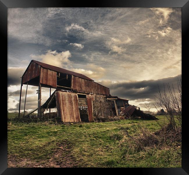 The Tumbledown Barn - Panoramic Framed Print by Philip Brown