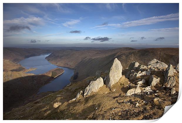 Haweswater From Harter Fell Print by Steve Glover