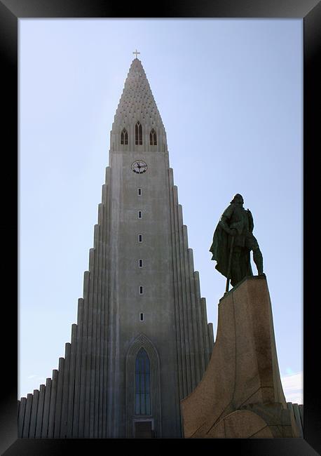 Hallgrimskirkja Church of Iceland, Reykjavik Framed Print by Linda More