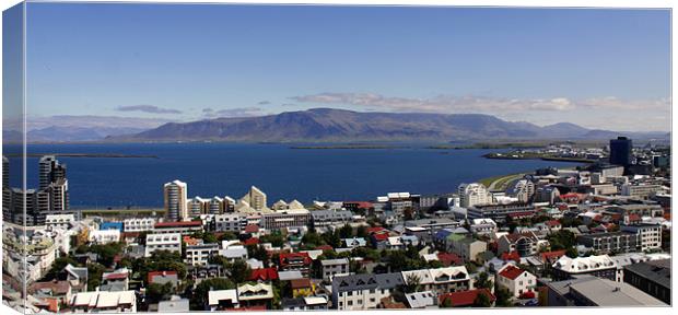 Reykjavík panorama Canvas Print by Linda More