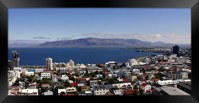 Reykjavík panorama Framed Print by Linda More