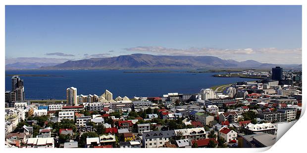 Reykjavík panorama Print by Linda More