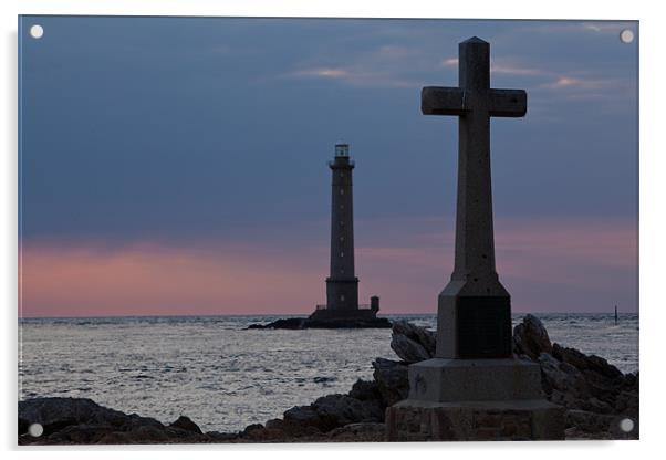 Sunset at Cap de la Hague Acrylic by Thomas Schaeffer