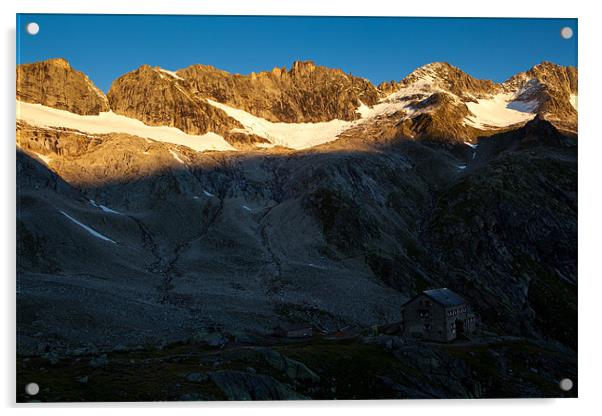 Hiking in the austrian alps Acrylic by Thomas Schaeffer