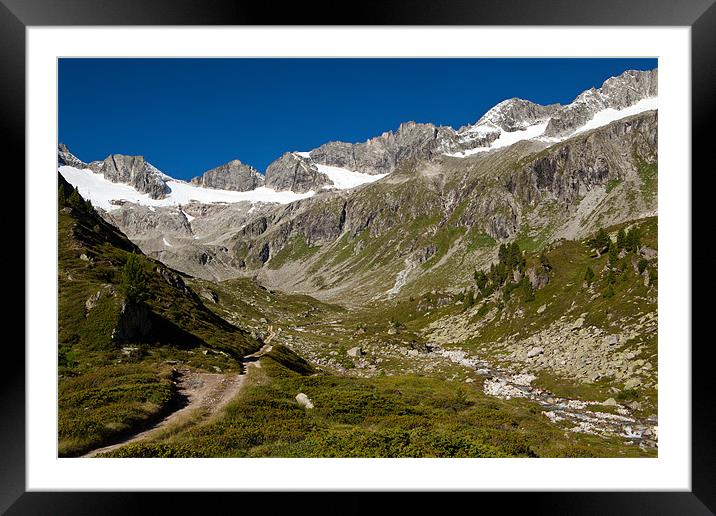 Hiking in the austrian alps Framed Mounted Print by Thomas Schaeffer