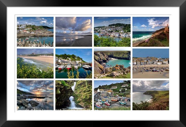 A collage of twelve beautiful Cornish views Framed Mounted Print by Rosie Spooner