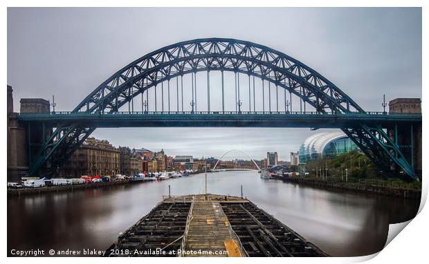 Down the Tyne Print by andrew blakey
