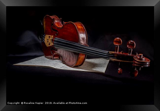 Scottish fiddle Framed Print by Rosaline Napier