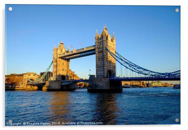 Tower Bridge winter afternoon Acrylic by Rosaline Napier