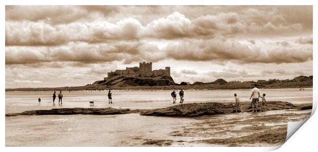 Storm clouds building over Castle - Panorama Print by Philip Brown