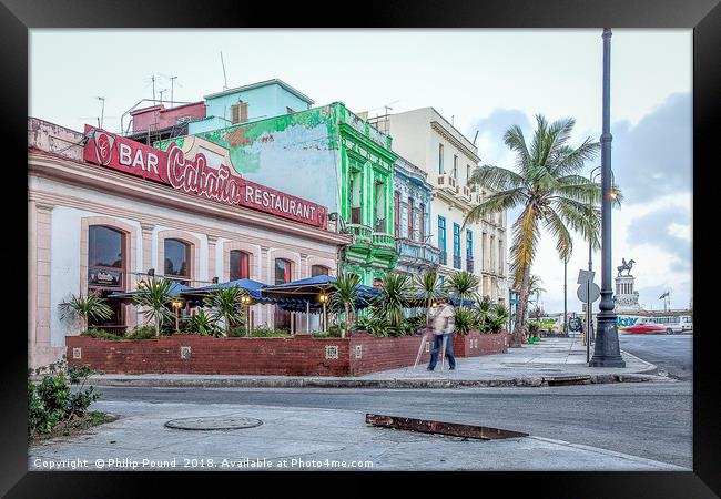 Havana Cuba Waterfront Framed Print by Philip Pound