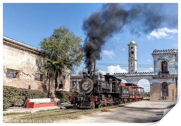 Cuba Steam Locomotive Print by Philip Pound