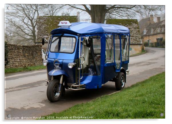 Tuk Tuk In The Cotswolds Acrylic by Kevin Maughan