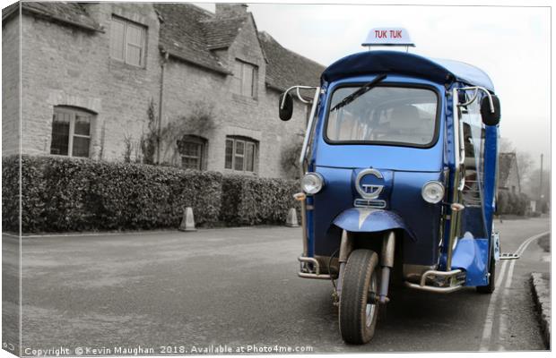 Tuk Tuk At The Slaughters In The Cotswolds Canvas Print by Kevin Maughan