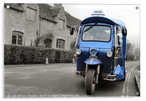 Tuk Tuk At The Slaughters In The Cotswolds Acrylic by Kevin Maughan