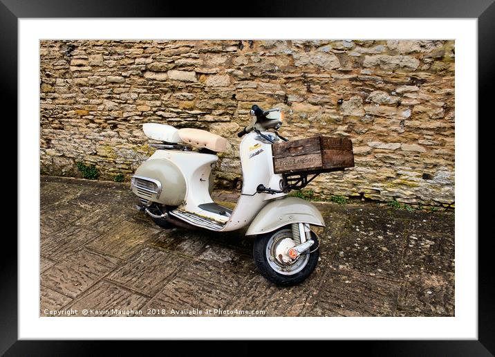 Vespa Douglas Scooter Framed Mounted Print by Kevin Maughan