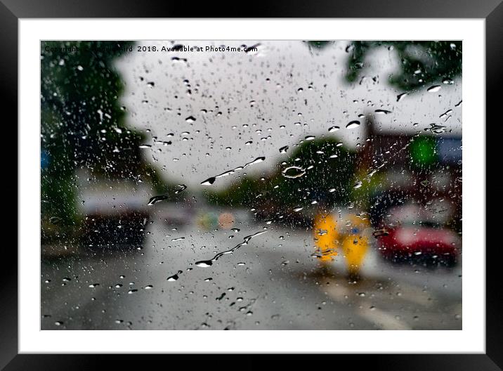  Rainy Bokeh. Framed Mounted Print by Angela Aird