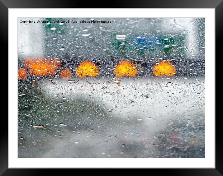 Rain. Framed Mounted Print by Angela Aird
