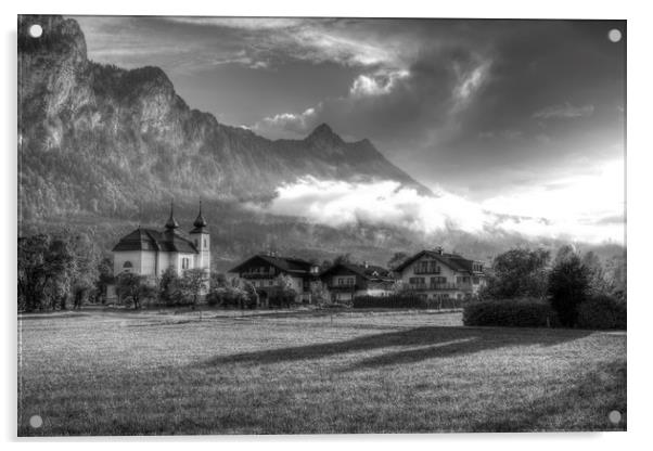 St Lorenz Austrian Alps Acrylic by David Pyatt