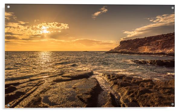 La Caleta sunset Acrylic by Naylor's Photography