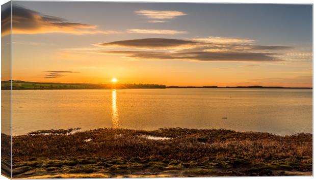 Photo's of Northumberland - Budle Bay Sunset Canvas Print by Naylor's Photography