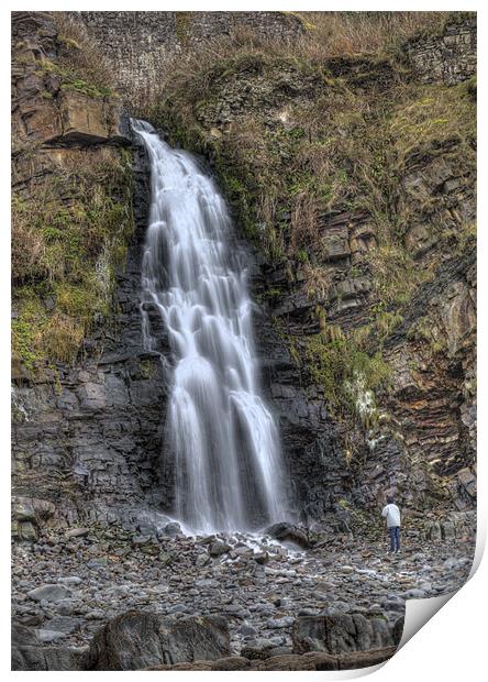 Bucks Mill Waterfall North Devon Print by Mike Gorton