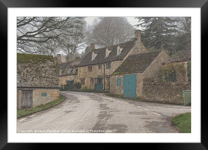 Snowshill In The Cotwold's Framed Mounted Print by Kevin Maughan