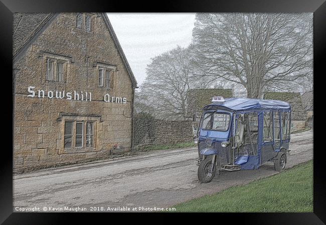 The Cotswold Tuk Tuk At Snowshill Framed Print by Kevin Maughan