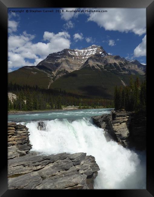 Athabasca Waterfalls, Jasper National Park, Canada Framed Print by Stephen Carvell