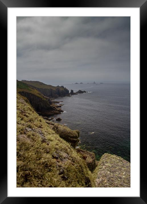 View from Lands end Framed Mounted Print by Images of Devon