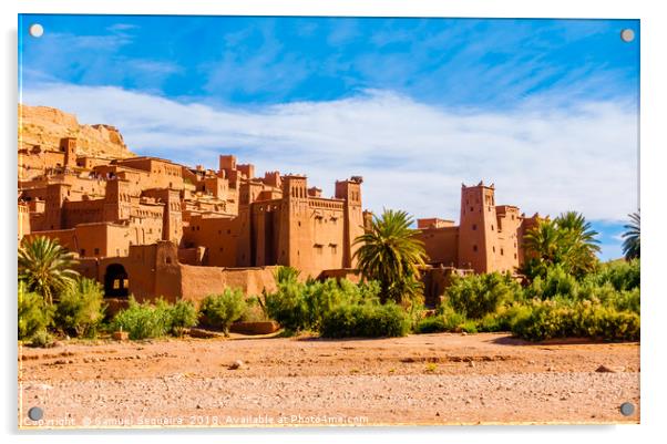 Village Ksar Ait Benhaddou, Morocco Acrylic by Samuel Sequeira