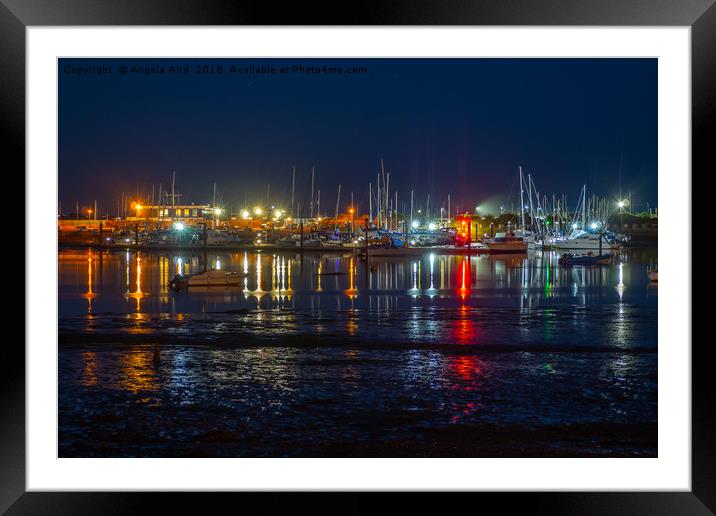Eastney Lights Framed Mounted Print by Angela Aird