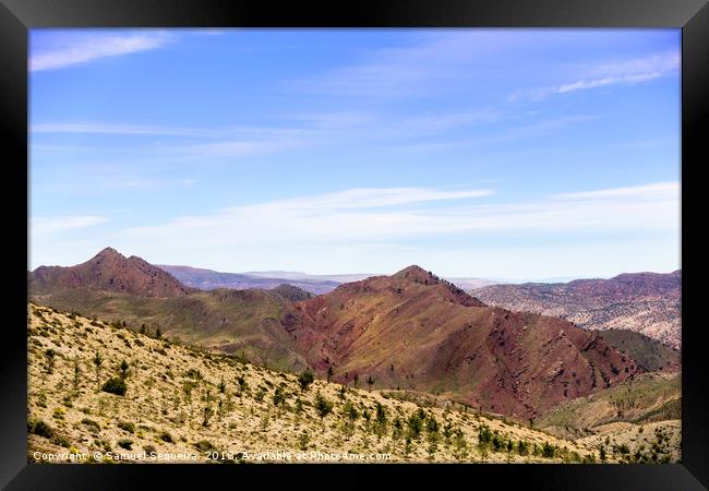 View over the Atlas mountains Framed Print by Samuel Sequeira