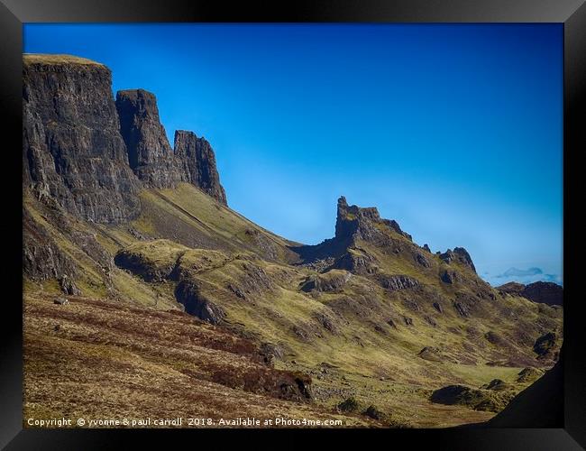 The Quirang walk, Isle of Skye Framed Print by yvonne & paul carroll