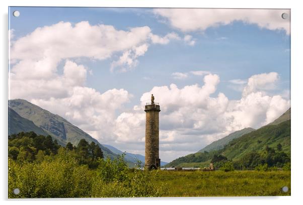 The Glenfinnan Monument Acrylic by Jacqi Elmslie