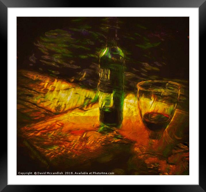   The Enjoyment of Wine at Night                   Framed Mounted Print by David Mccandlish
