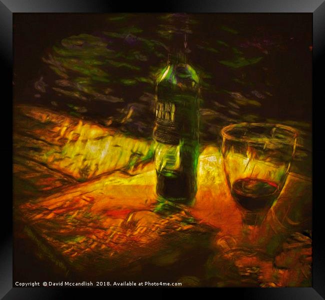   The Enjoyment of Wine at Night                   Framed Print by David Mccandlish