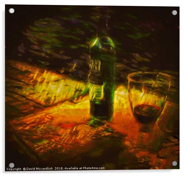   The Enjoyment of Wine at Night                   Acrylic by David Mccandlish
