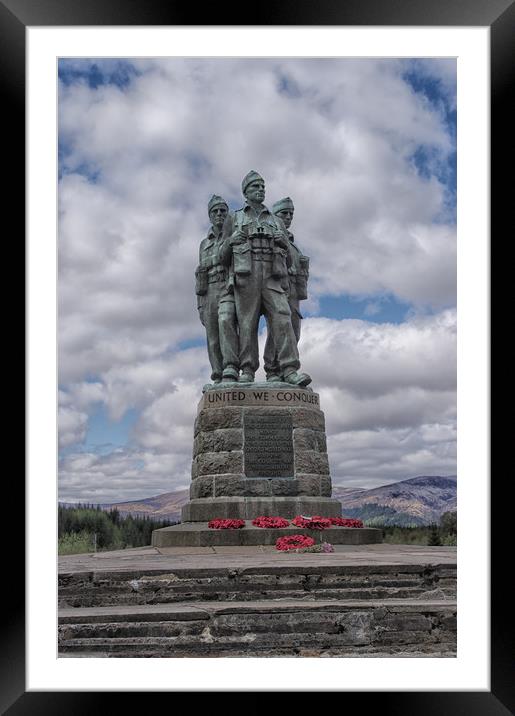 The Commando Memorial Statue Framed Mounted Print by Jacqi Elmslie