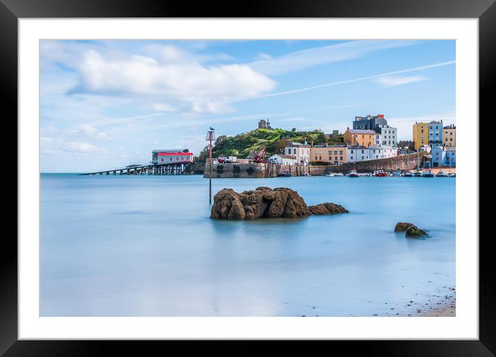 Tenby Harbour Long Exposure 1 Framed Mounted Print by Steve Purnell