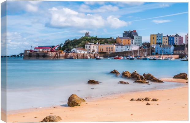 Tenby Harbour Long Exposure 2 Canvas Print by Steve Purnell