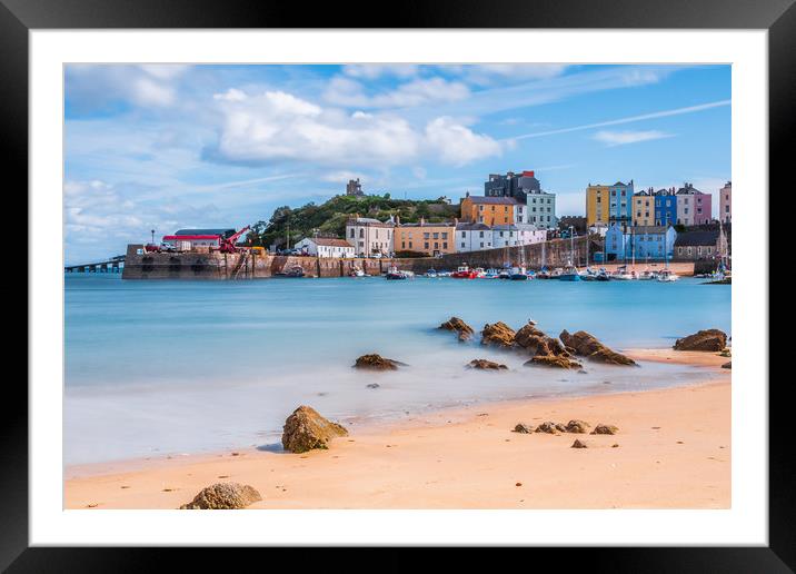 Tenby Harbour Long Exposure 2 Framed Mounted Print by Steve Purnell