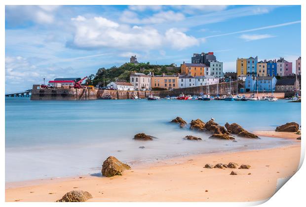 Tenby Harbour Long Exposure 2 Print by Steve Purnell