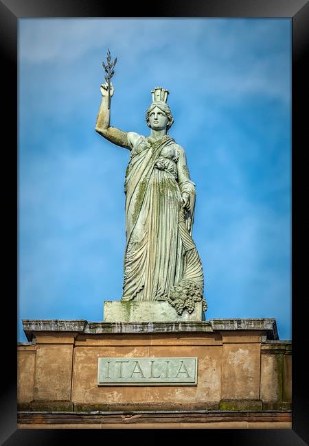 Glasgow Italia Statue Framed Print by Antony McAulay
