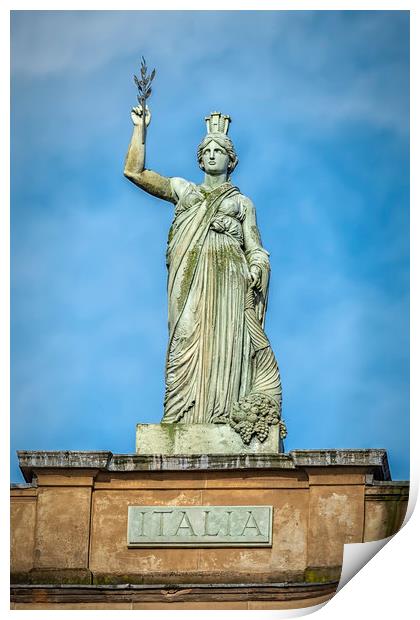 Glasgow Italia Statue Print by Antony McAulay
