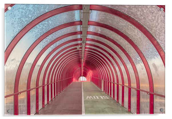 Glasgow SECC Covered Footbridge Acrylic by Antony McAulay
