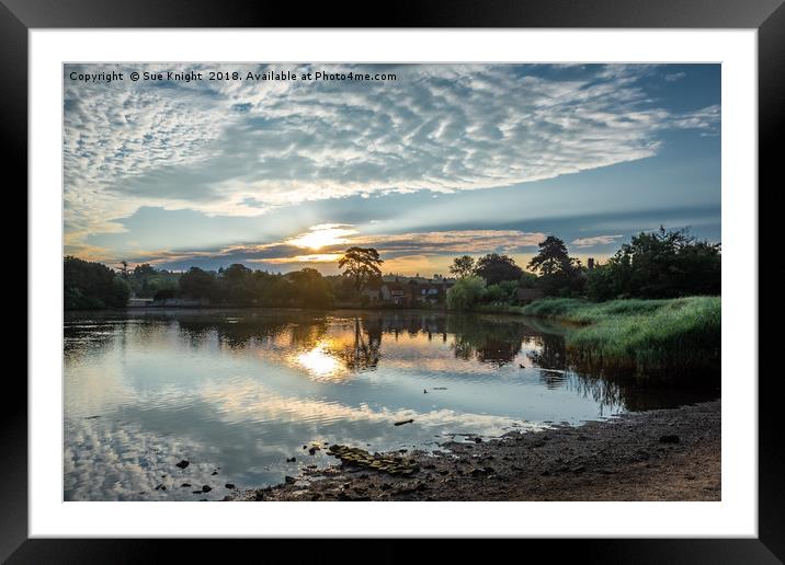 Early morning at Beaulieu Mill Pond Framed Mounted Print by Sue Knight